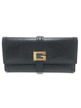 Gucci Wallet G Logo Leather Black